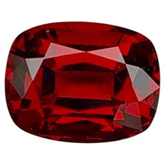 Natural Red Garnet Gemstone: 3.21 Carat Faceted For Ring