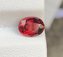 Natural Red Garnet Gemstone: Oval Cut January Birthstone, 1.57 Carats