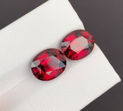 Paire de grenats rouges naturels : Pierre de naissance du mois de janvier, taille ovale