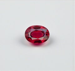 Natural Red Himalaya Garnet Gemstone: 1.65 Carat Oval January Birthstone
