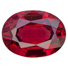 Natural Red Himalaya Garnet Gemstone: 1.65 Carat Oval January Birthstone