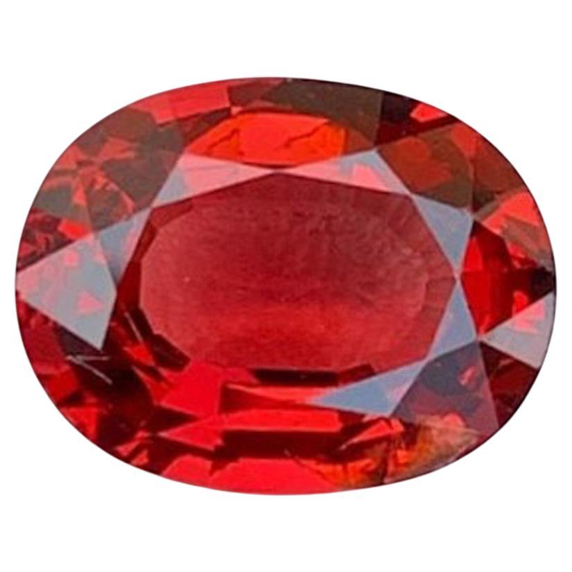 Natural Red Himalaya Garnet Gemstone: 2.49 Carat Oval January Birthstone