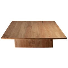 Natural Red Oak Square Coffee Table