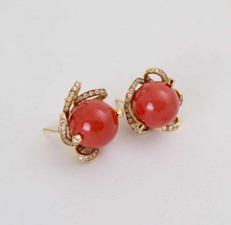 Orange Coral Earrings main image 0