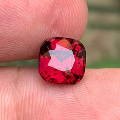 Natural Red Rhodolite Garnet 4 Carat Cushion Cut Loose Gemstone for Ring