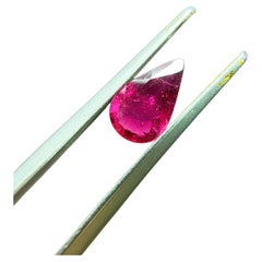 Natural Red Rubellite Tourmaline Teardrop Loose Stone, Jewelry Making 1.05 Ct