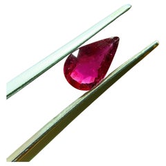 Natural Red Rubellite Tourmaline Teardrop Loose Stone, Jewelry Making 1.05 Ct