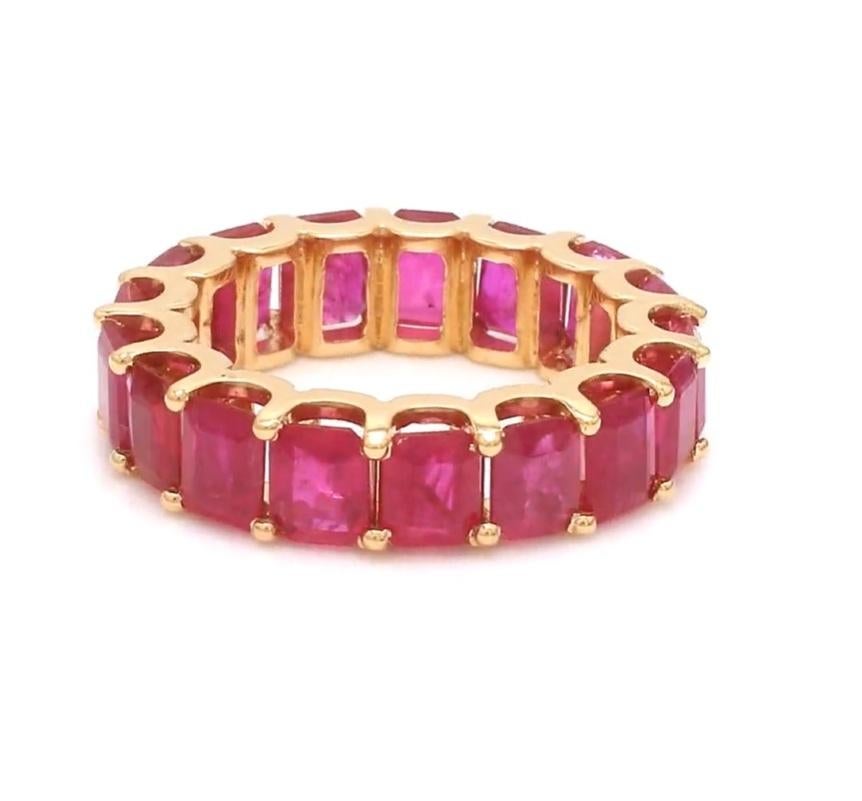 Natural red ruby ring in 18k gold im Angebot 6