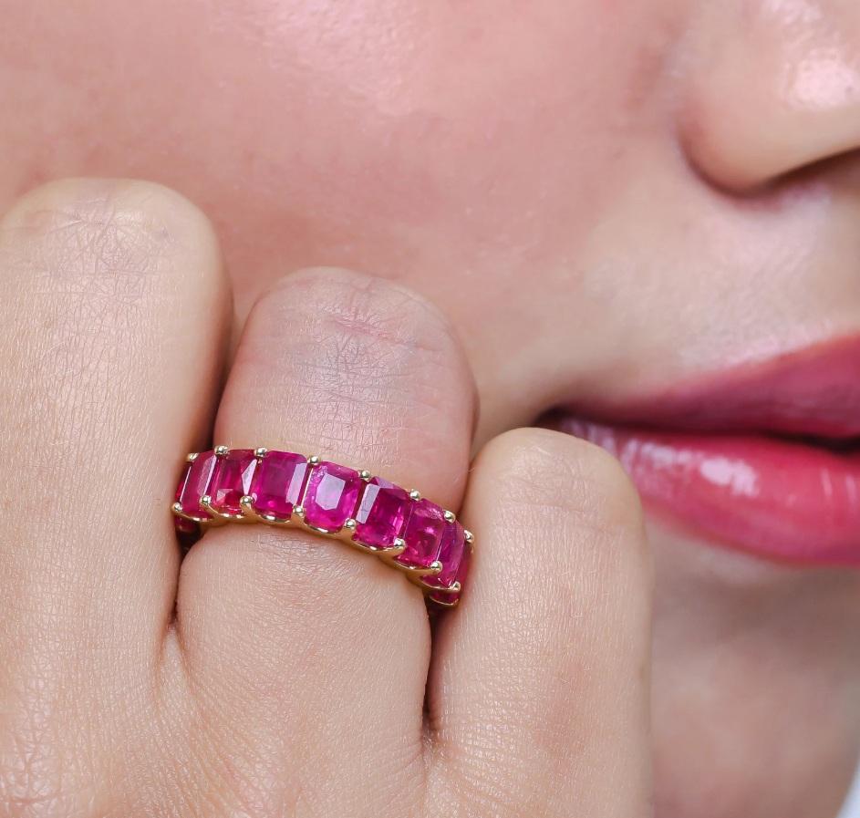 Natural red ruby ring in 18k gold im Zustand „Neu“ im Angebot in jaipur, IN