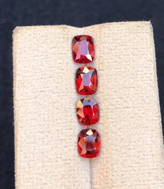 Natural Red Spinel 3.40 Carat Cushion Cut Loose Gemstones Parcel for Jewelry