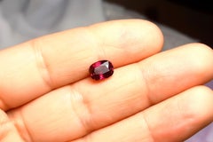 Natural Red Spinel Diamond Engagement Ring Untreated Gold