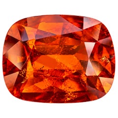 Granato grossularia naturale di colore rosso-arancio, 7.19 carati – Pietra preziosa di granato sfusa