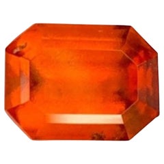 Gema natural de granate grossular naranja rojizo: 2.10 quilates talla octágono