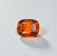 Natural Reddish Orange Grossular Garnet Gemstone: 2.30 Carat Cushion Cut