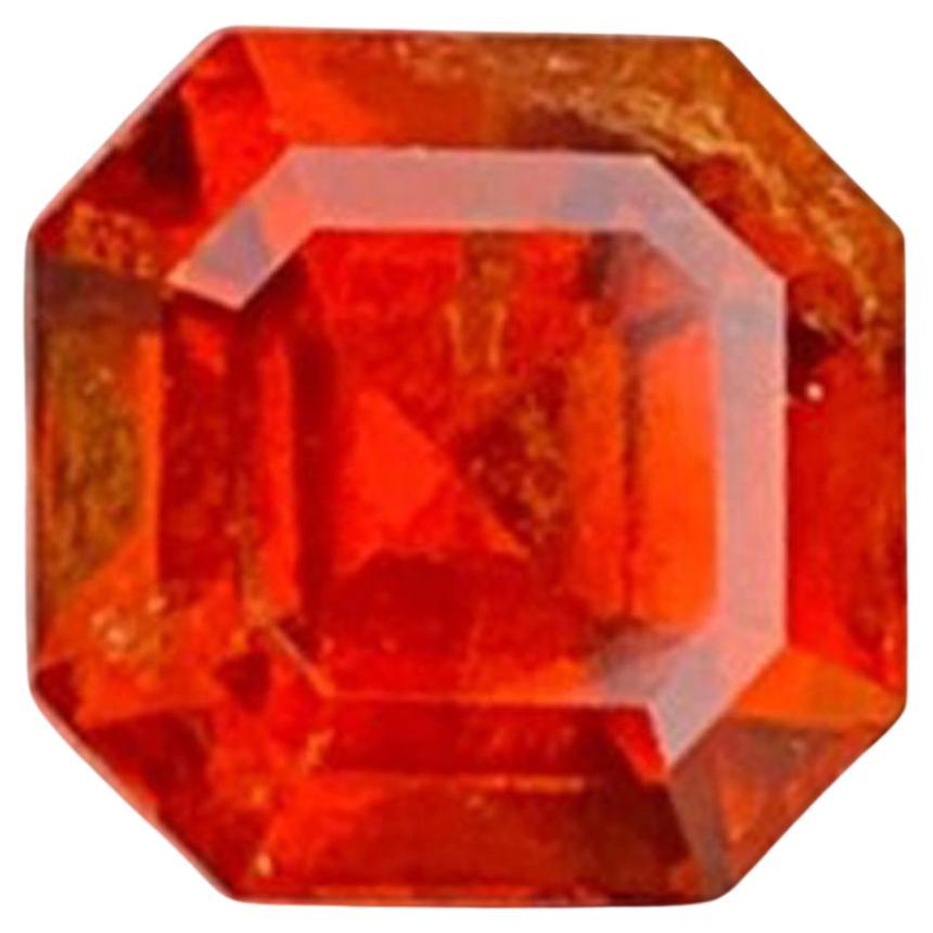 Natural Reddish Orange Grossular Garnet Gemstone: 2.96 Carat Asscher Cut