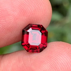 Natural Reddish Pink Rhodolite Garnet 3.24Ct Octagon Cut Loose Gemstone for Ring