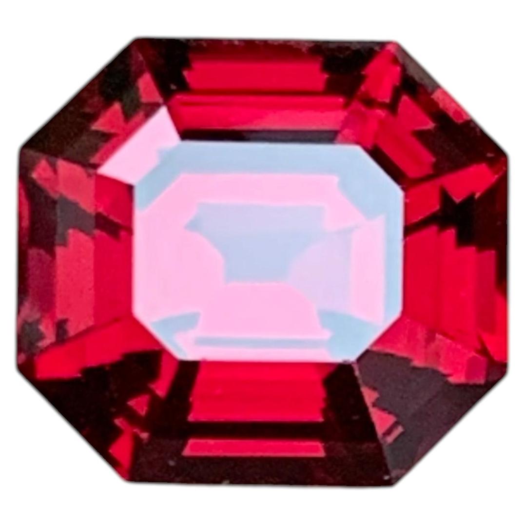 Natural Reddish Pink Rhodolite Garnet 3.24Ct Octagon Cut Loose Gemstone for Ring