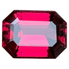 Natural Reddish Pink Rhodolite Garnet 3.27Ct Emerald Cut Loose Gemstone for Ring