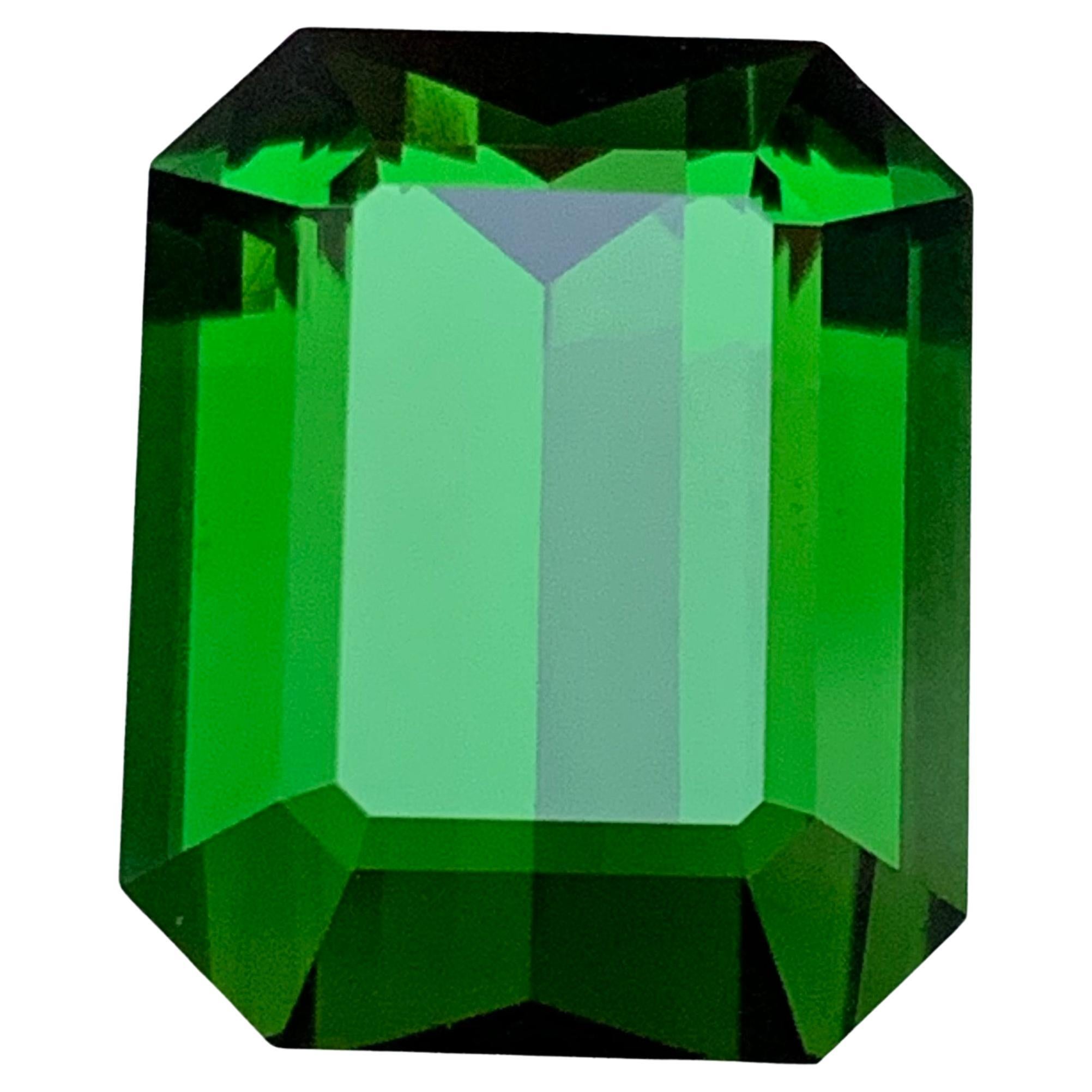 Turmalina verde natural rica talla esmeralda 18,02 quilates Gema suelta para colgante