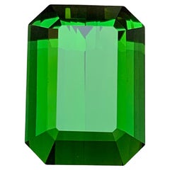 Natural Rich Green Tourmaline Emerald Cut 19.50 Carat Loose Gemstone for Pendant