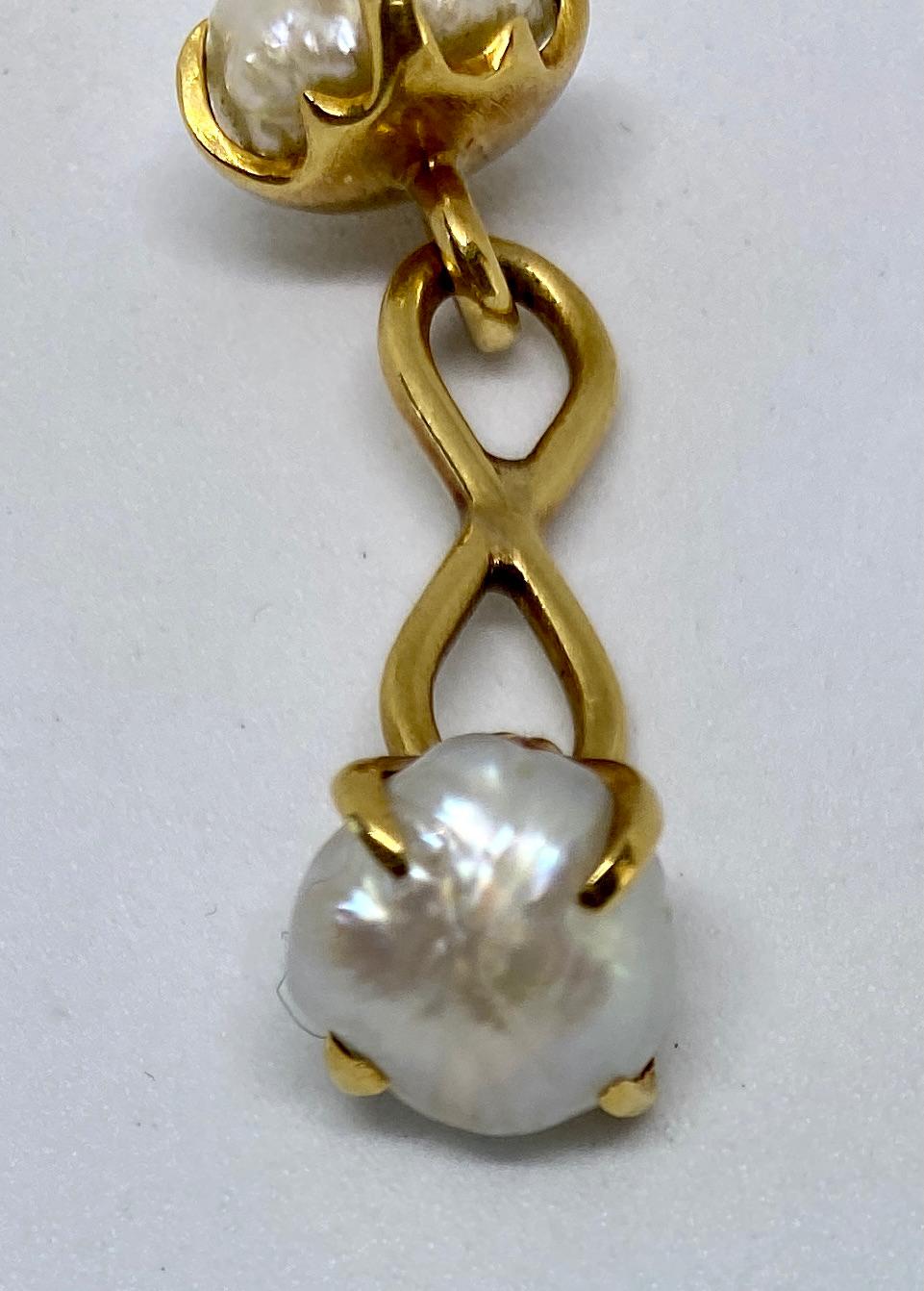 Natural River Pearl Cufflinks by Tiffany & Co. In Good Condition For Sale In San Rafael, CA