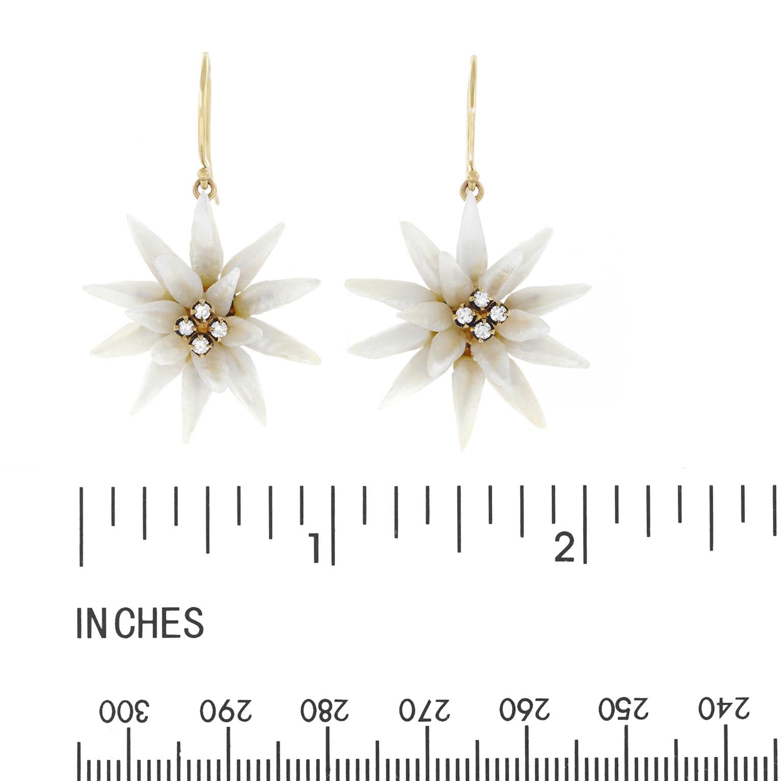 Natural River Pearl Flower set Gold Earrings 2