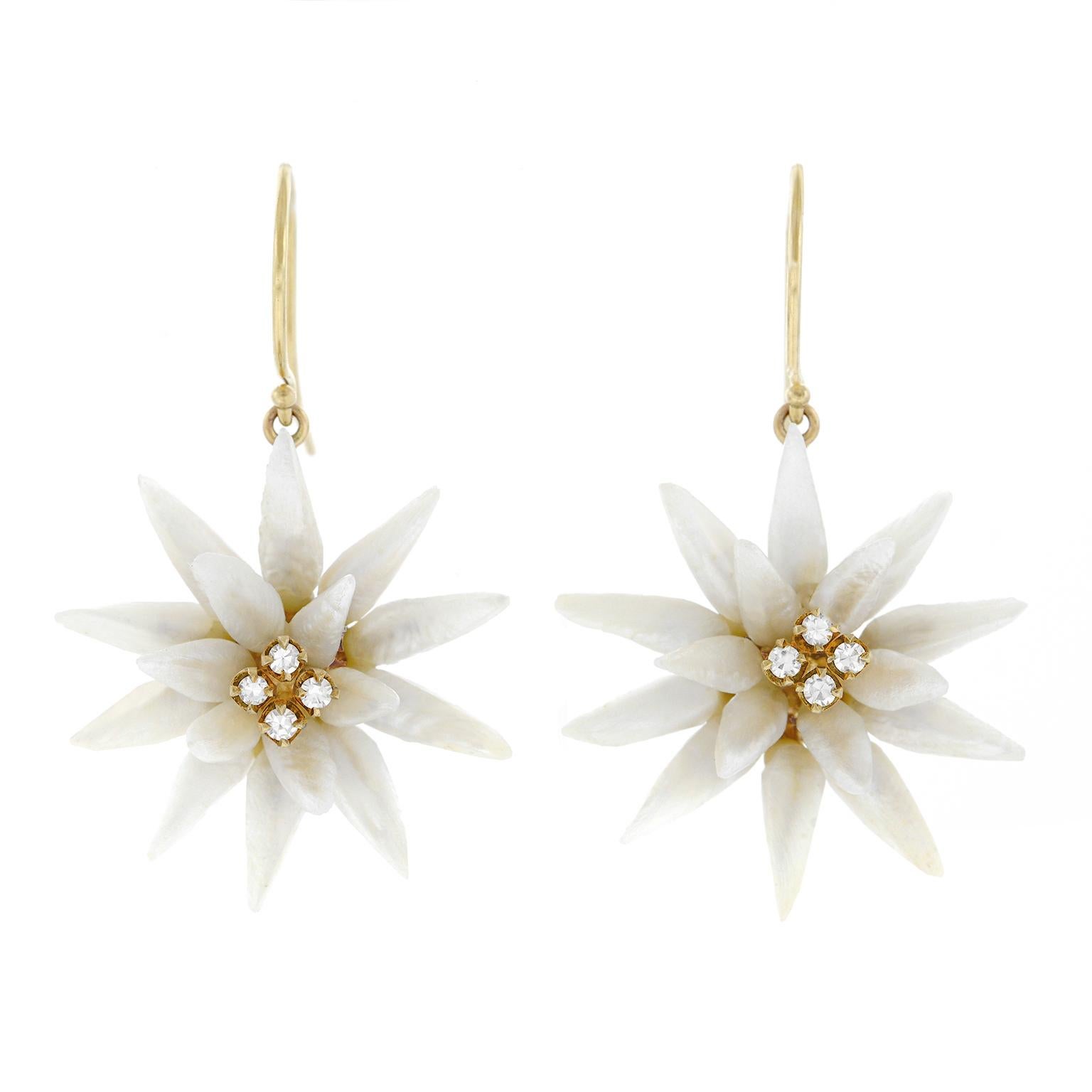 Natural River Pearl Flower set Gold Earrings 3