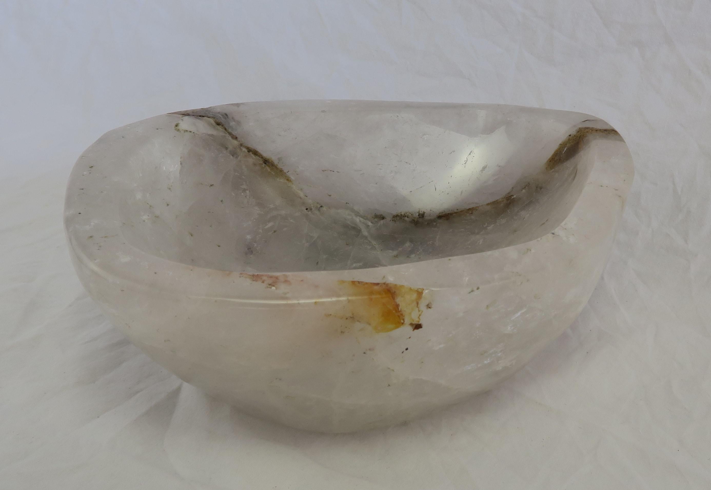 Brazilian Natural Rock Crystal Accent Bowl
