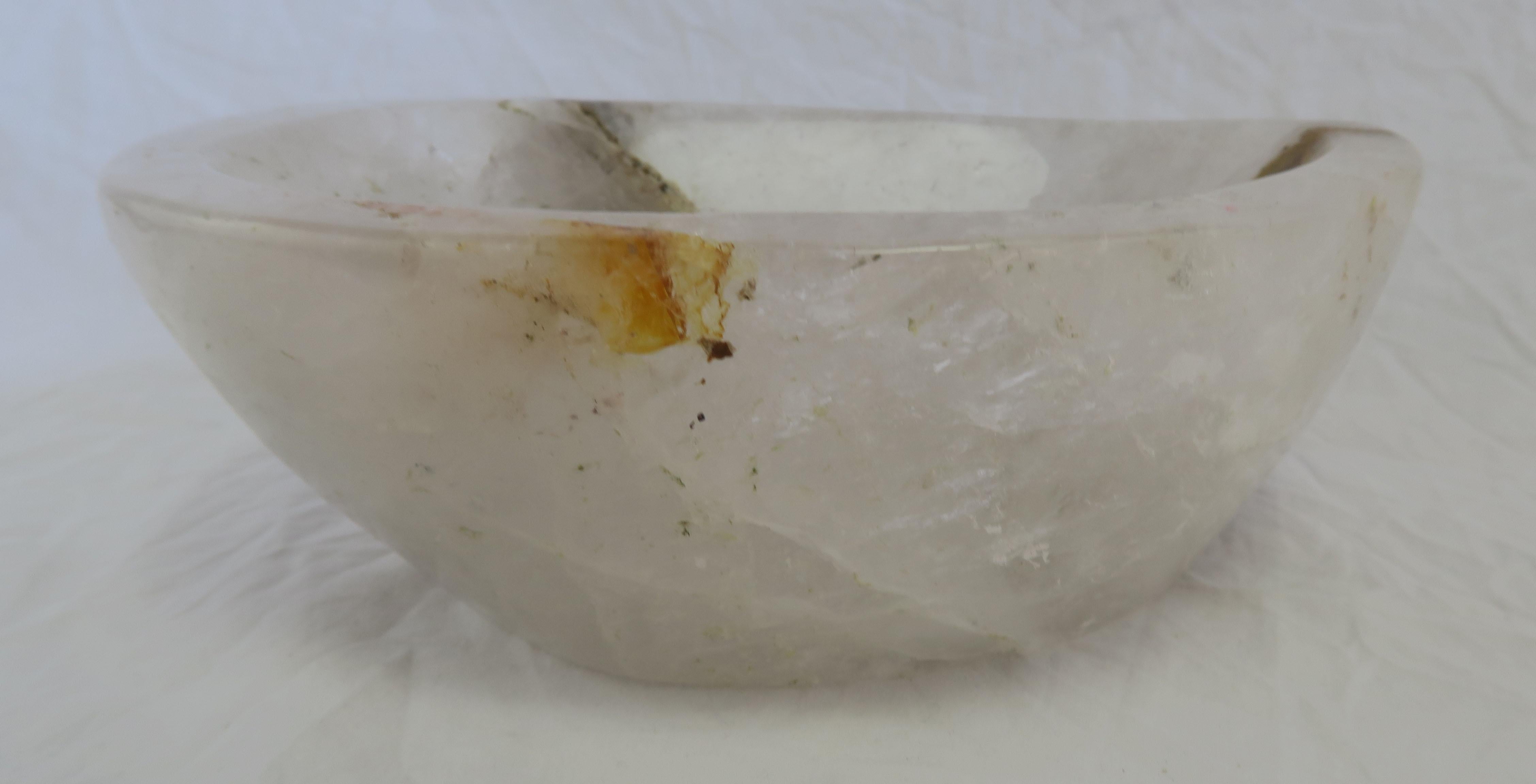 Contemporary Natural Rock Crystal Accent Bowl