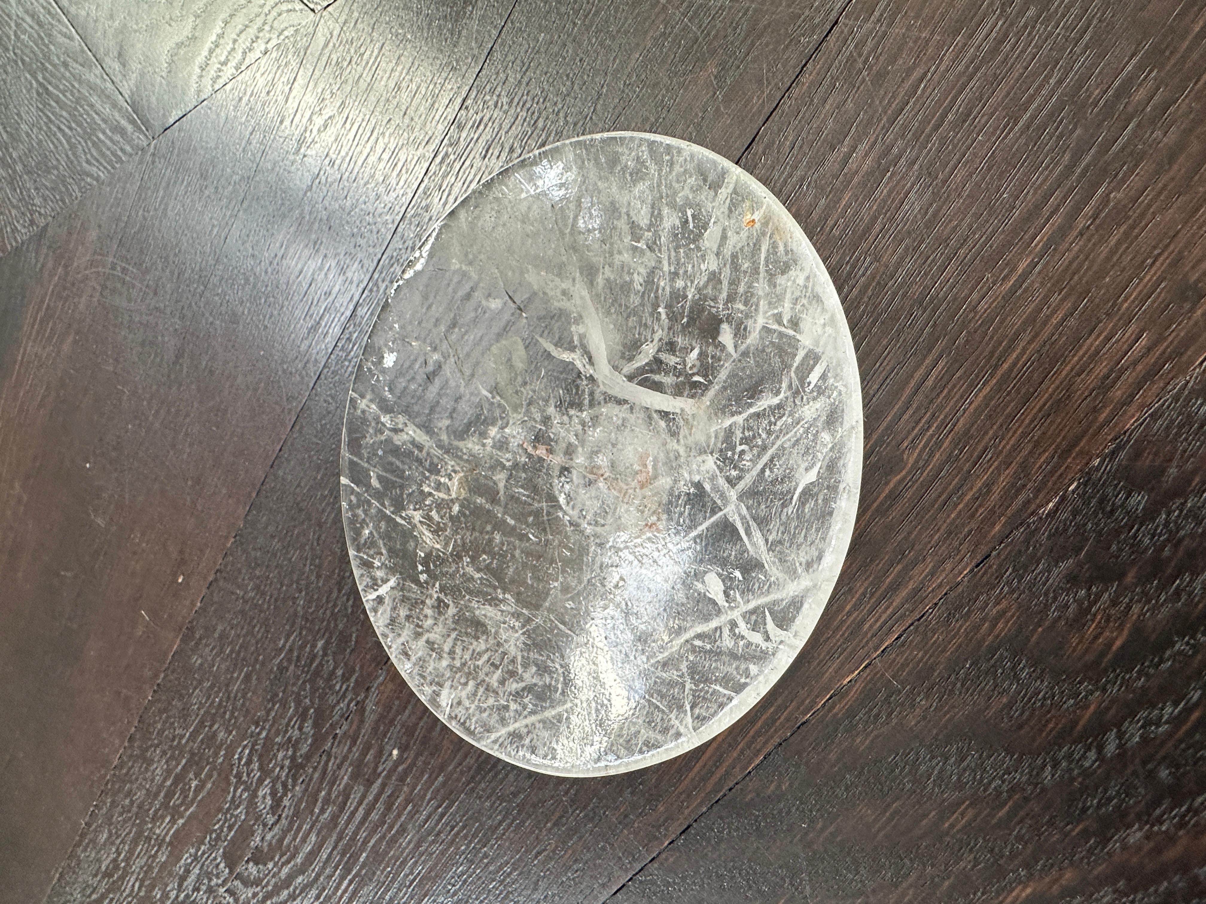 Natural Rock Crystal Dish Sculpted Anonymous, circa 1970  For Sale 4