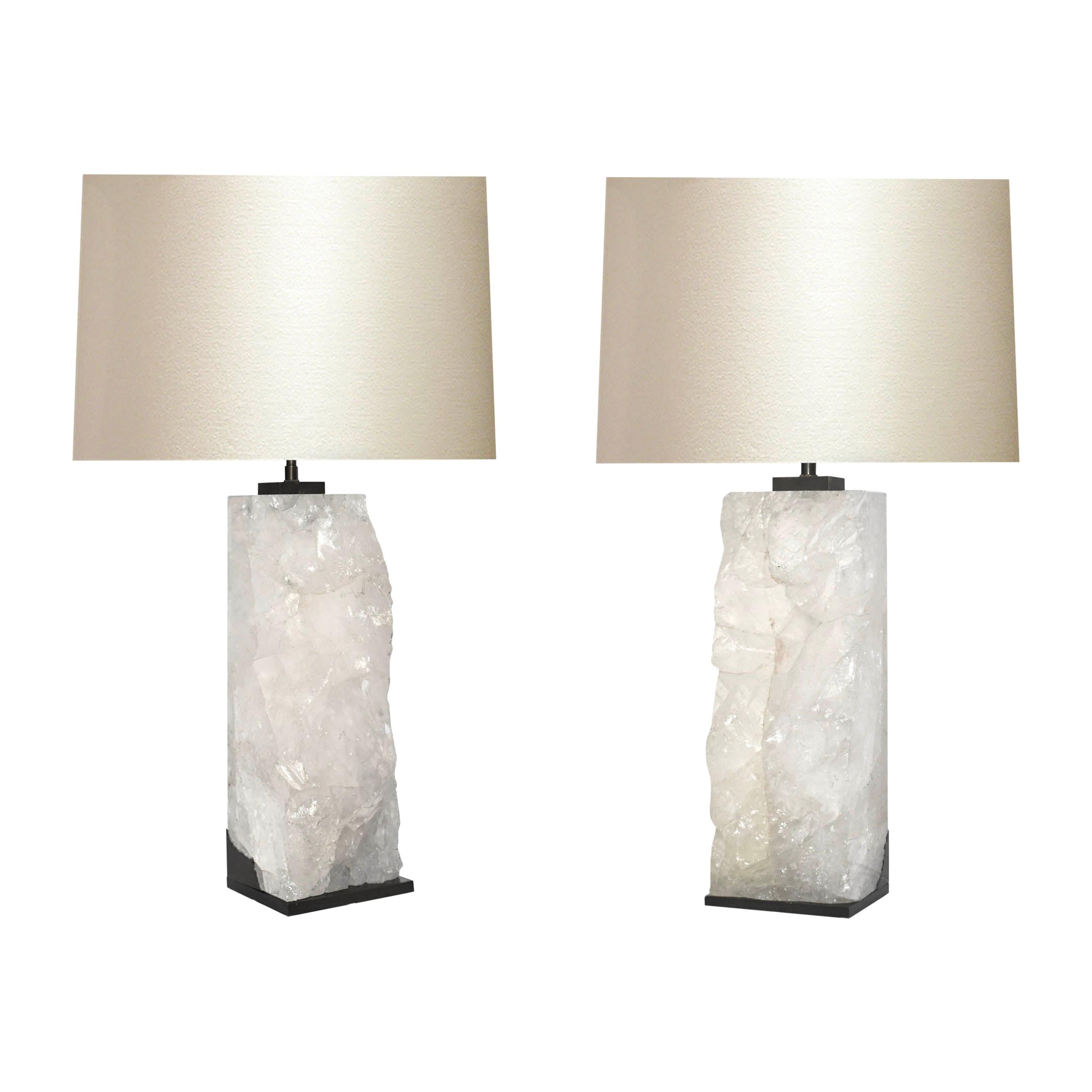 Natural Rock Crystal Lamps by Phoenix