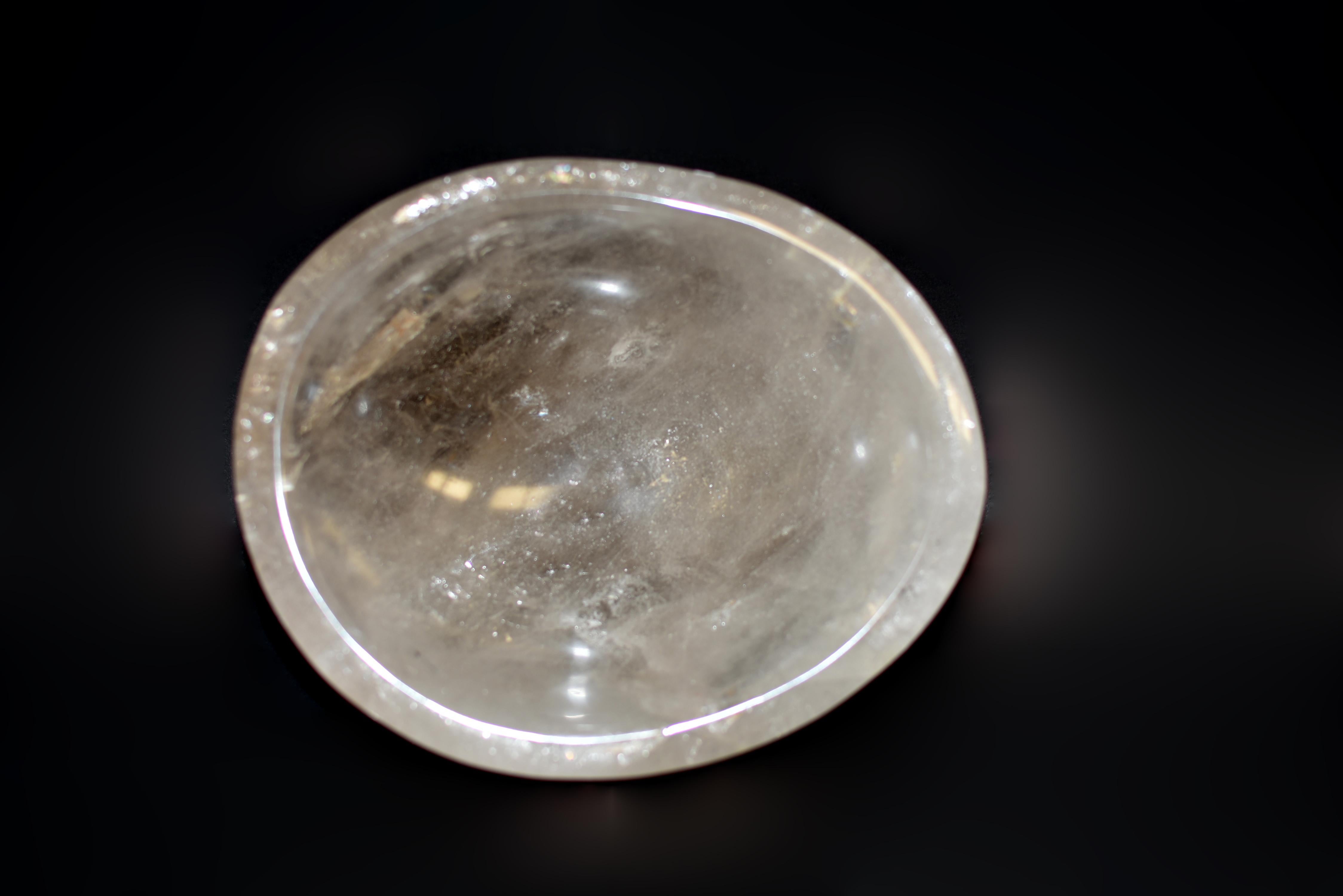 Cuenco de Cuarzo de Cristal de Roca Natural 7 1