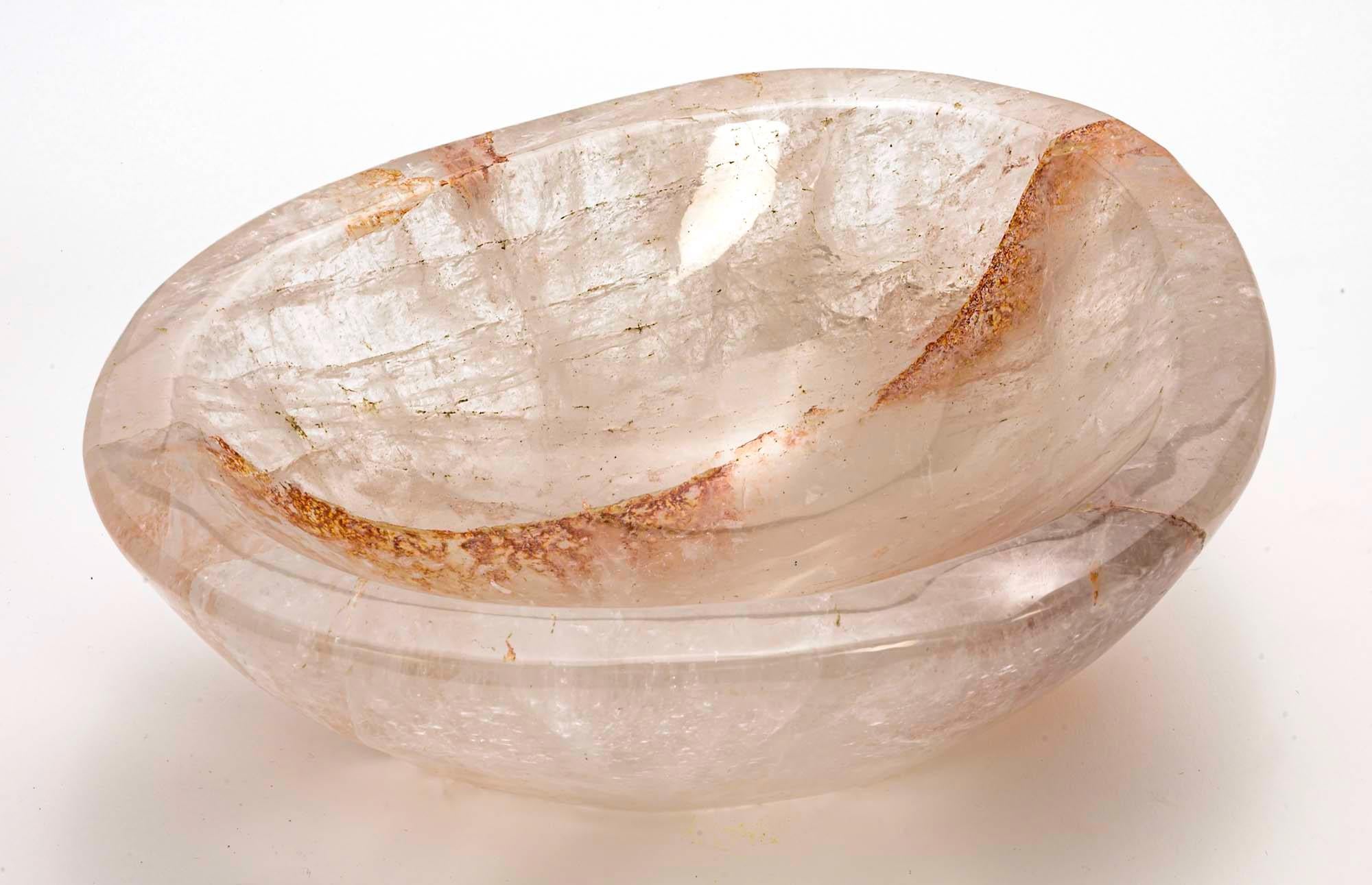 North American  Rock Crystal Quartz Bowl For Sale