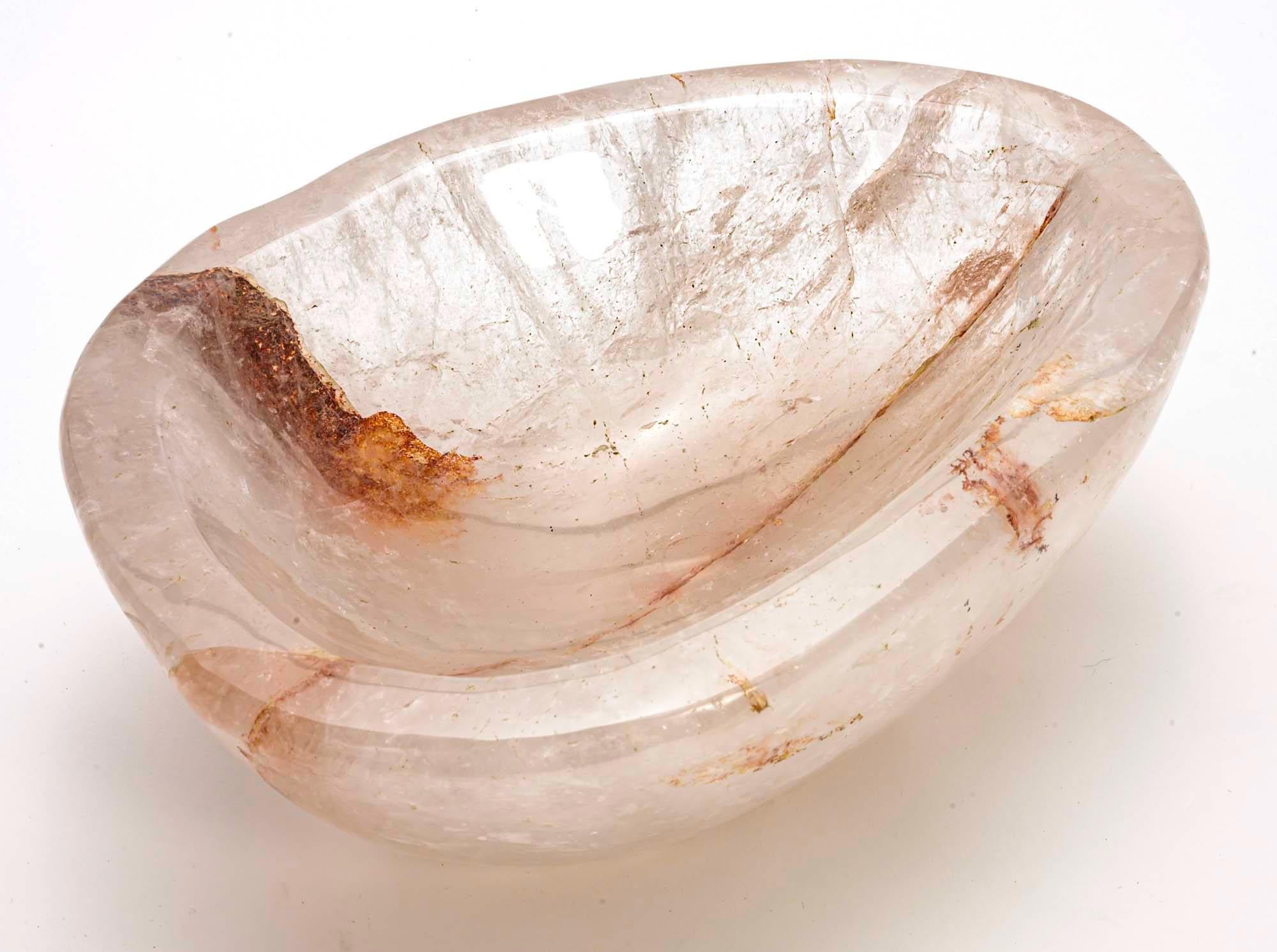 Contemporary  Rock Crystal Quartz Bowl For Sale