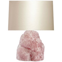Lampe en quartz de cristal de roche naturel