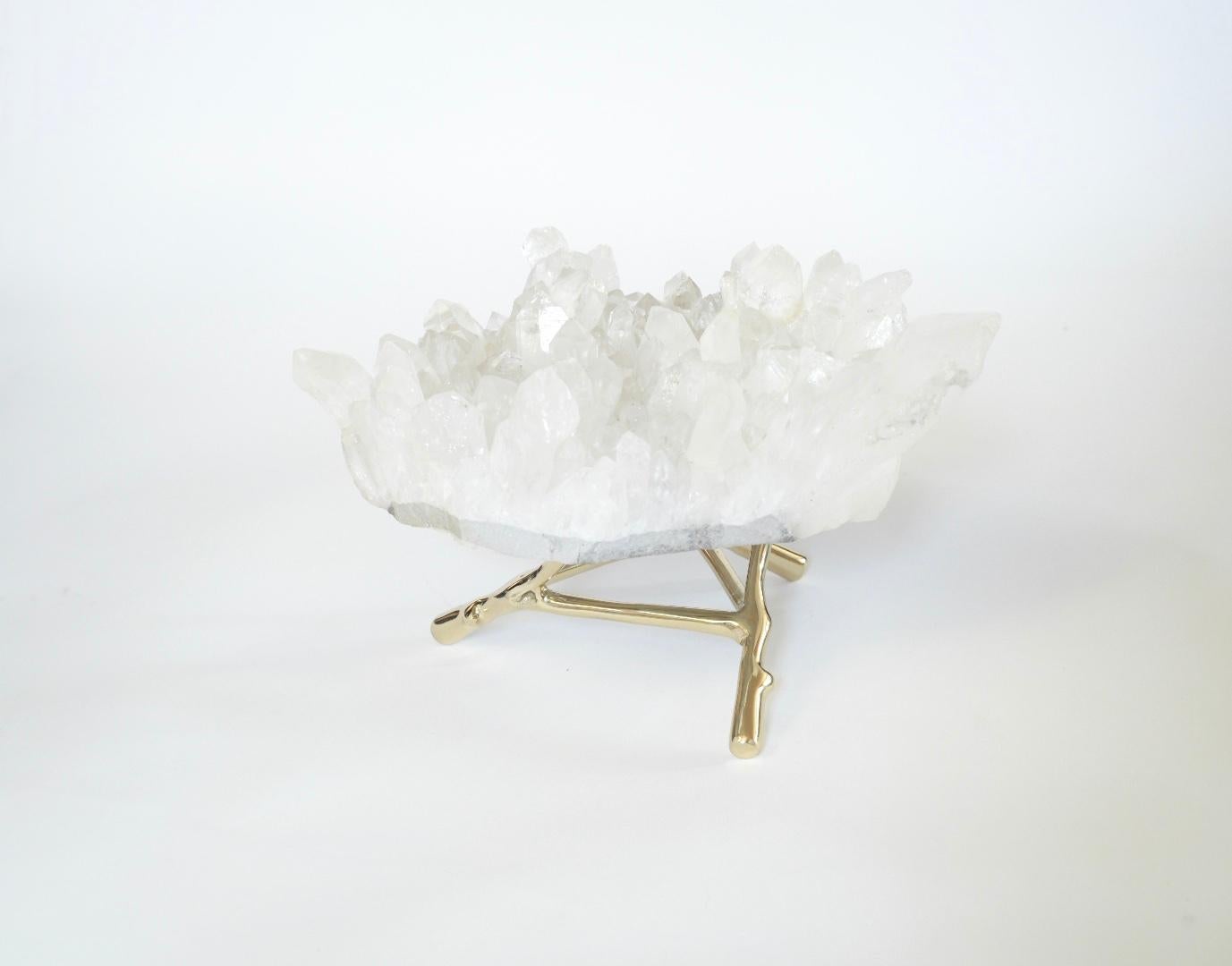 Natural Rock Crystal Quartz Sculpture In Excellent Condition For Sale In New York, NY