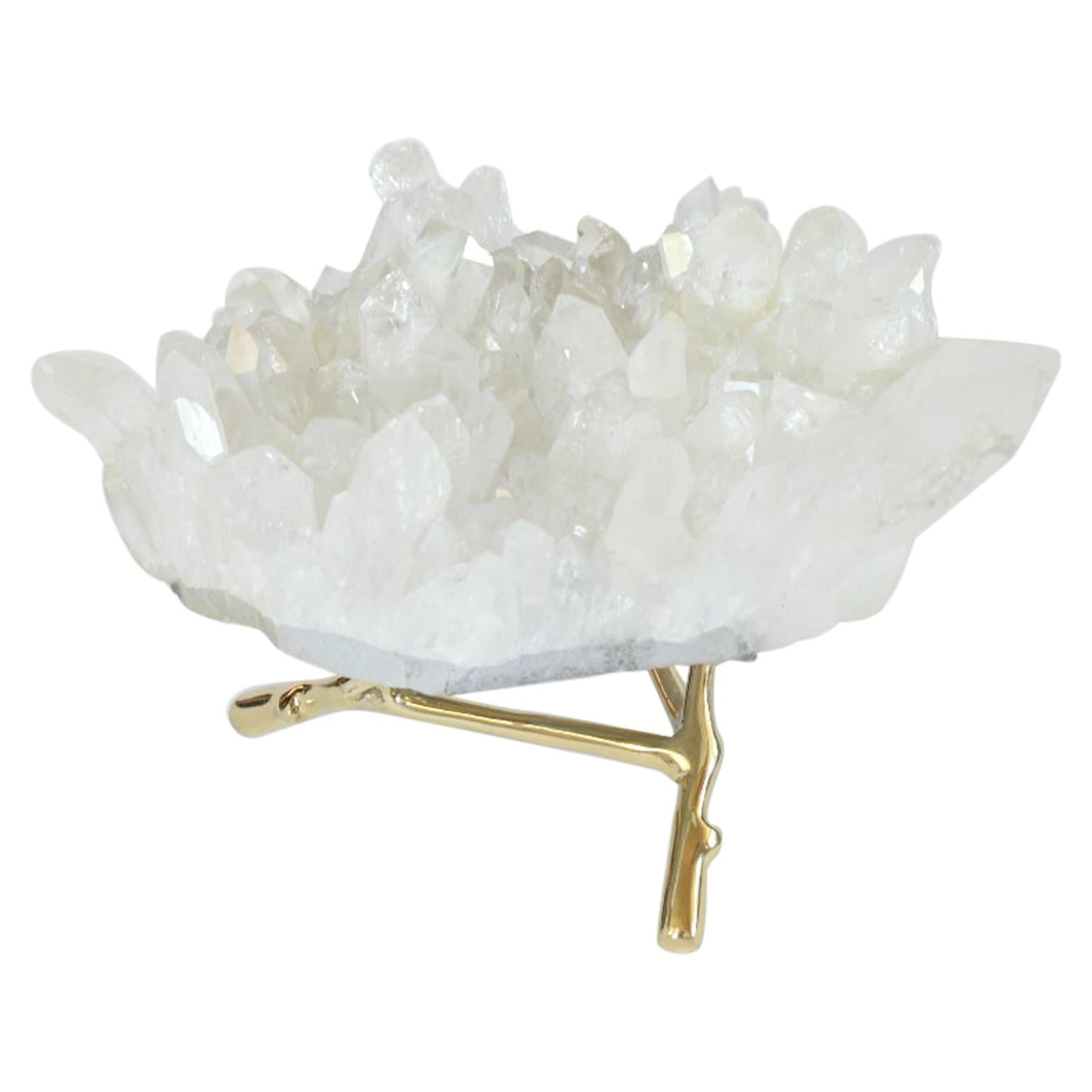 Sculpture naturelle en quartz et cristal de roche en vente