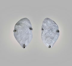 Natural Rock Crystal Sconces By Phoenix