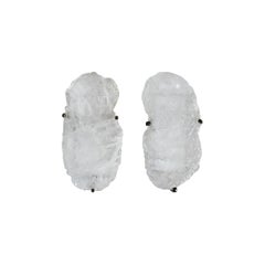 Group of three Natural Rock Crystal Sconces by Phoenix