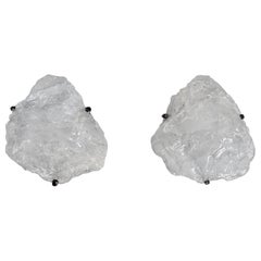 Natural Rock Crystal Sconces by Phoenix