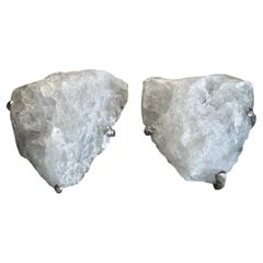 Natural Rock Crystal Sconces