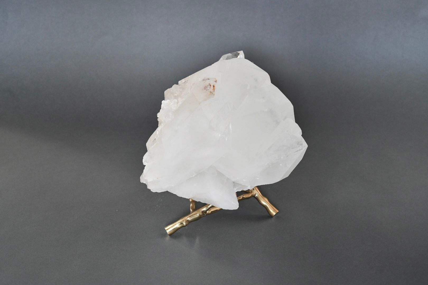 Natural Rock Crystal Sculpture In Excellent Condition For Sale In New York, NY