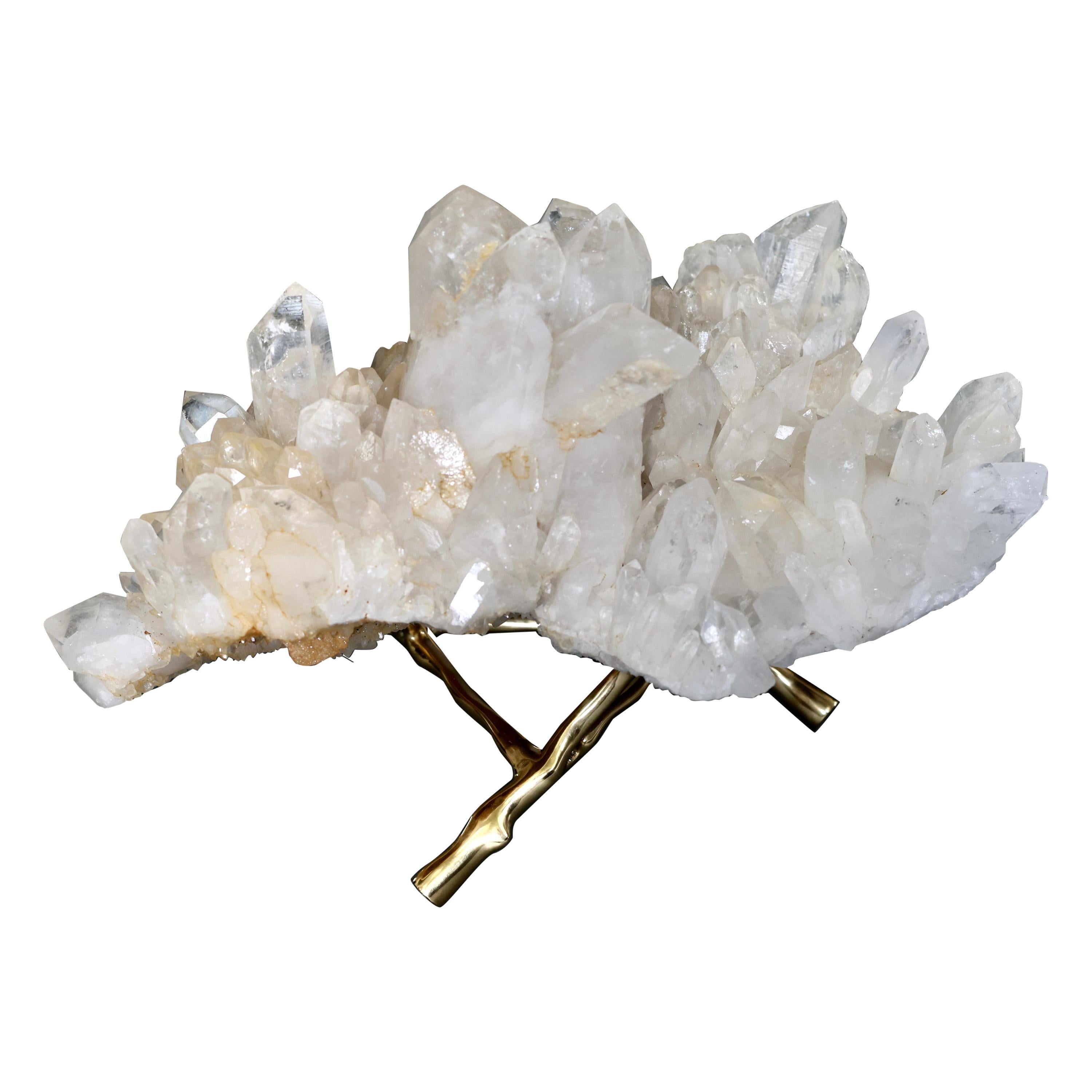 Natural Rock Crystal Sculpture For Sale