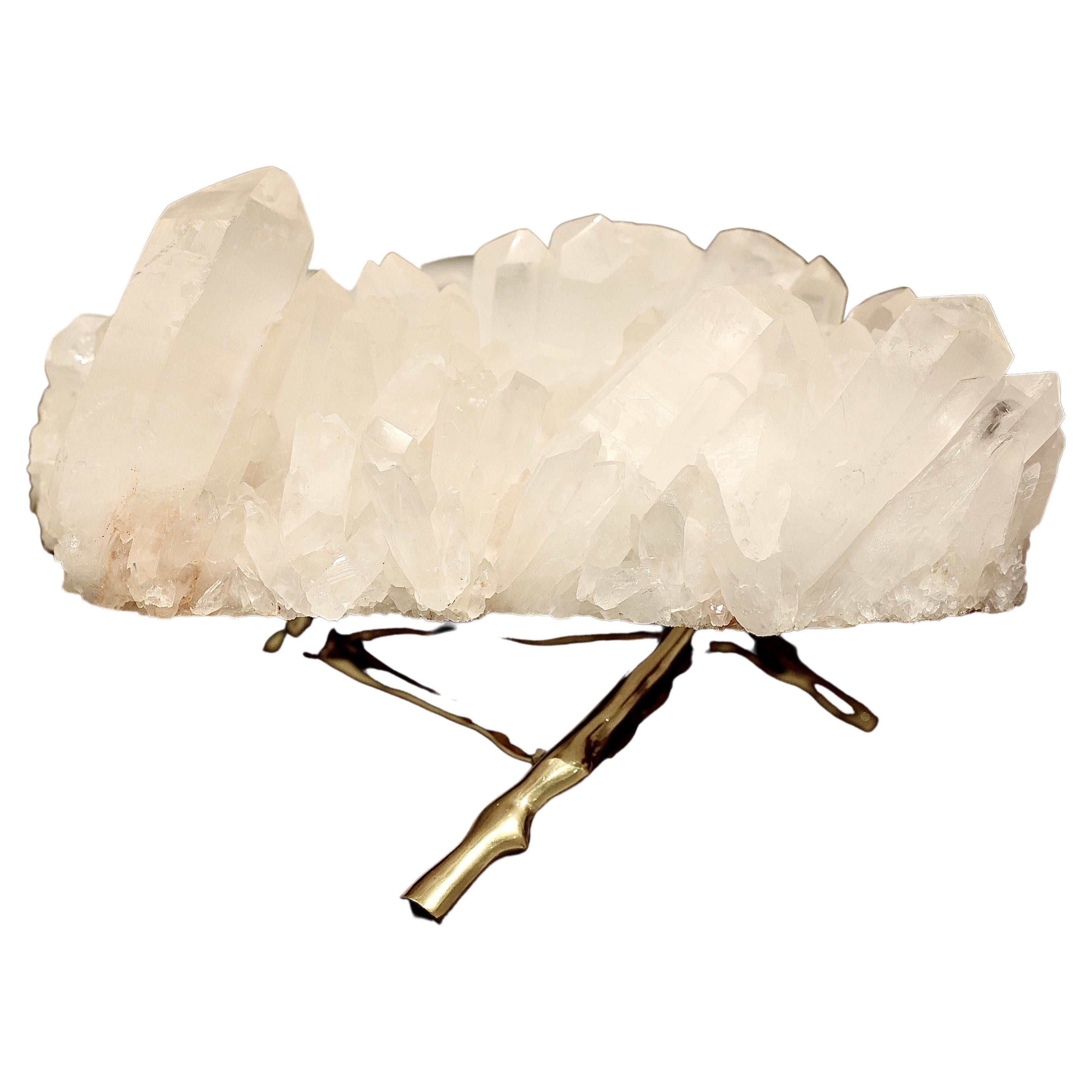 Natural Rock Crystal Sculpture For Sale