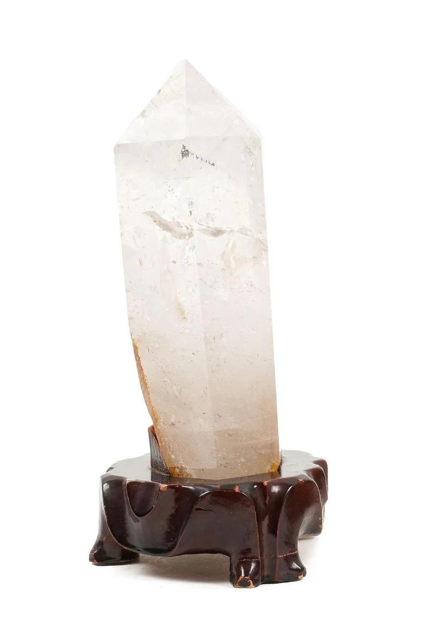 Organic Modern Natural Rock Crystal Tower Obelisk For Sale
