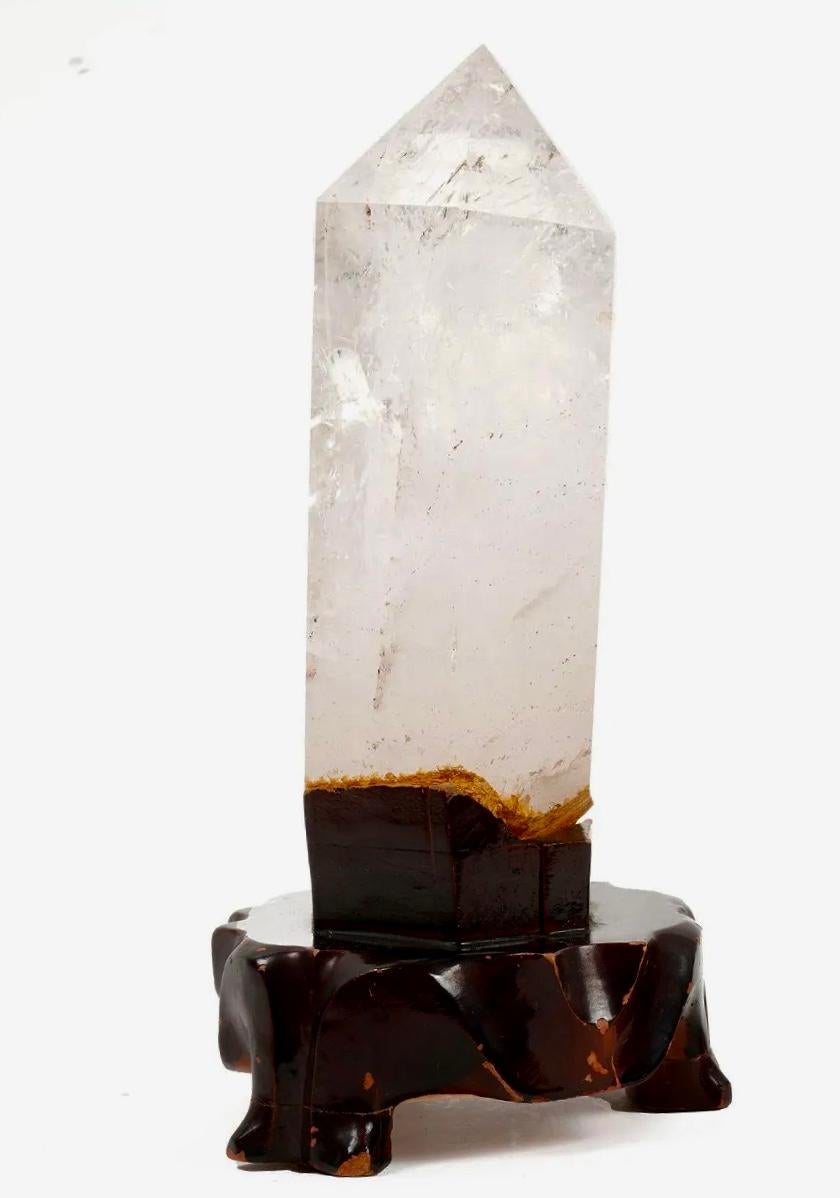 Chinese Natural Rock Crystal Tower Obelisk For Sale