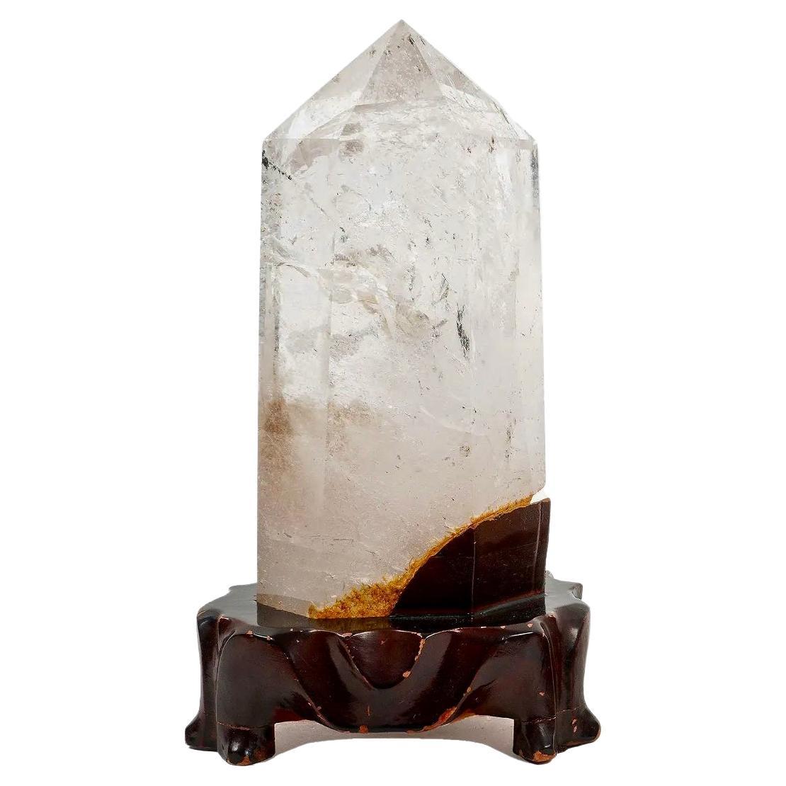 Natural Rock Crystal Tower Obelisk For Sale