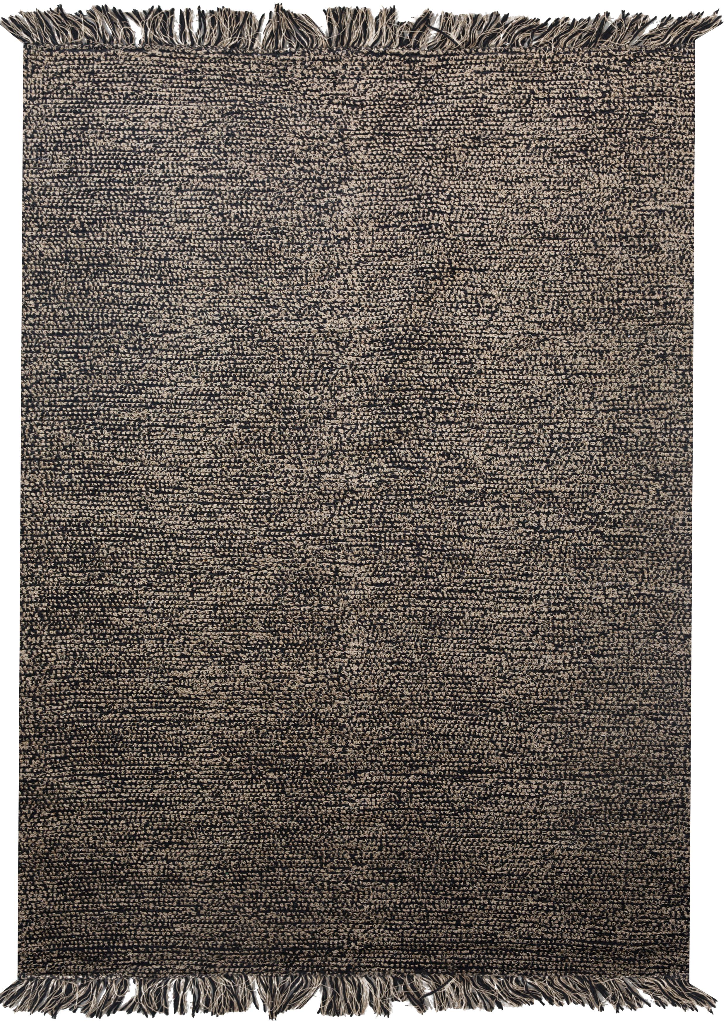 Tessuto a mano Tappeto Natural Rock Patterns Mars Weave personalizzabile in nero extra large in vendita