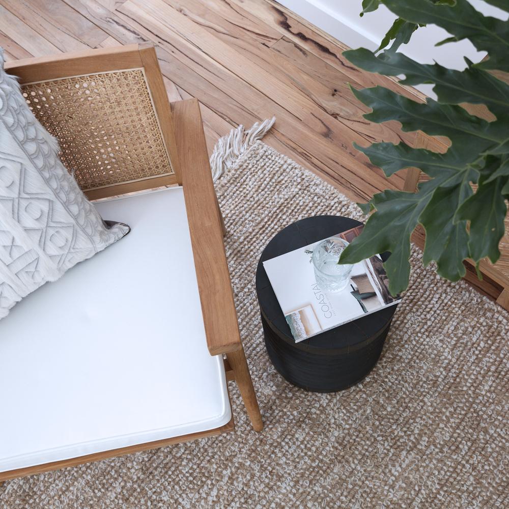 Natural Rock Patterns Anpassbare Mars Weave Teppich in Weiß Groß (Art déco) im Angebot