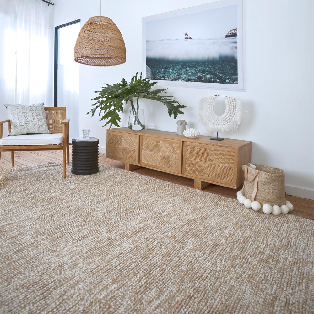 Natural Rock Patterns Anpassbare Mars Weave Teppich in Weiß Groß (Indisch) im Angebot